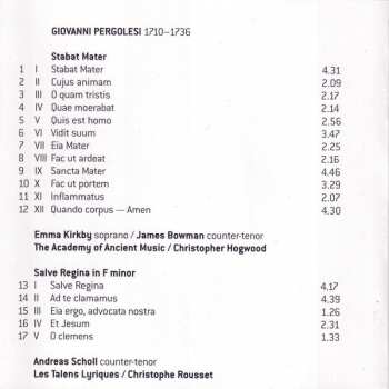 CD Giovanni Battista Pergolesi: Stabat Mater