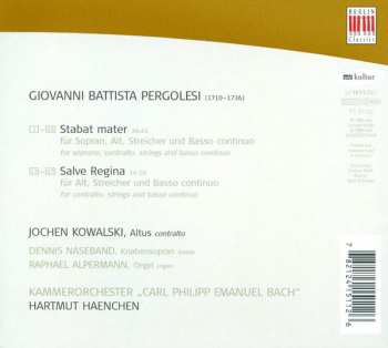 CD Giovanni Battista Pergolesi: Stabat Mater - Salve Regina