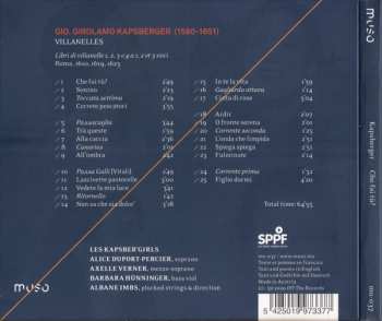 CD Giovanni Girolamo Kapsberger: Que Fai Tù? (Villanelles)