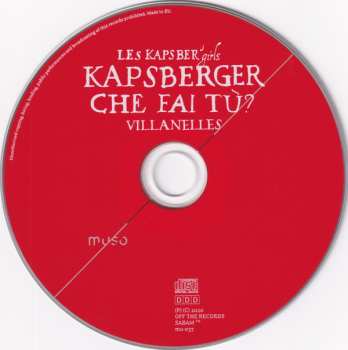 CD Giovanni Girolamo Kapsberger: Que Fai Tù? (Villanelles)