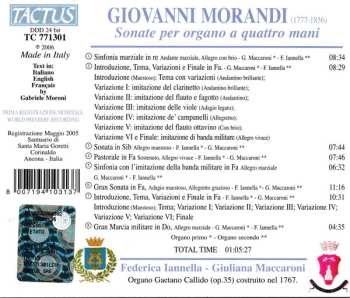 CD Giovanni Morandi: Sonate Per Organo A Quattro Mani