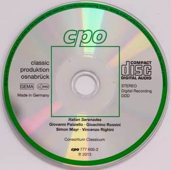 CD Gioacchino Rossini: Italian Serenades