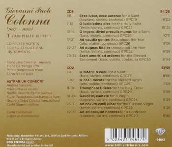 2CD Astrarium Consort: Triumphate Fideles (Complete Motets For Solo Voice And Instruments)
