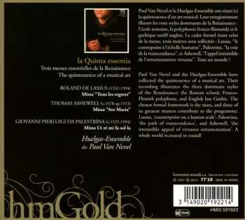 CD Giovanni Pierluigi da Palestrina: La Quinta Essentia