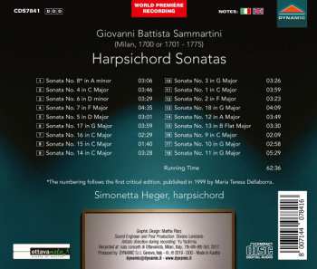 CD Giovanni Sammartini: Harpsichord Sonatas