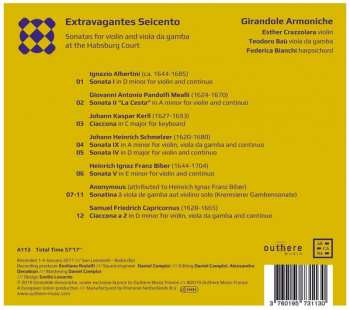 CD Federica Bianchi: Extravagantes Seicento - Sonatas For Violin And Viola da Gamba At The Habsburg Court