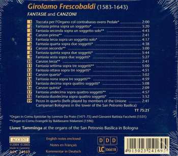 CD Girolamo Frescobaldi: Fantasie / Canzoni