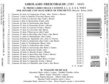 CD Girolamo Frescobaldi: Il Primo Libro Delle Canzoni II