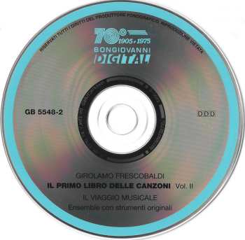 CD Girolamo Frescobaldi: Il Primo Libro Delle Canzoni II