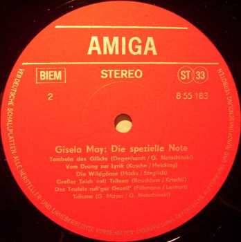 LP Gisela May: Die Spezielle Note