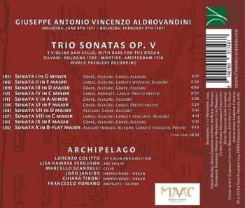 CD Giuseppe Aldrovandini: Trio Sonatas Op. V  (Bologna 1706 | Amsterdam 1710)