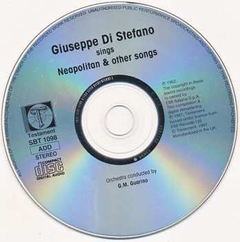 CD Giuseppe Di Stefano: Neapolitan And Other Songs - Volume II - Stereo Recordings