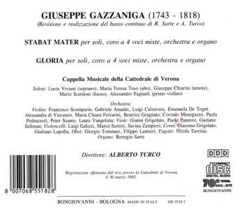 CD Alberto Turco: Gazzaniga:  Stabat Mater, Gloria
