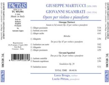 CD Giovanni Sgambati: Opere Per Violino E Pianoforte