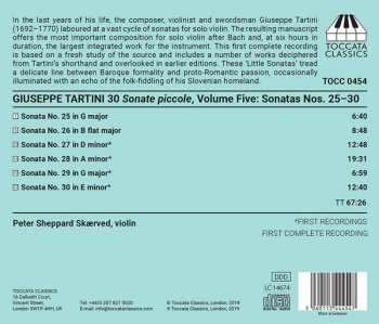 CD Giuseppe Tartini: 30 Sonate Piccole For Solo Violin, Volume Five: Sonatas Nos. 25-30
