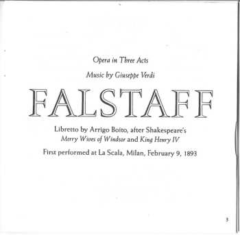 2CD/Dobozkészlet Giuseppe Verdi: Falstaff