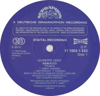 3LP/Dobozkészlet Giuseppe Verdi: Nabucco