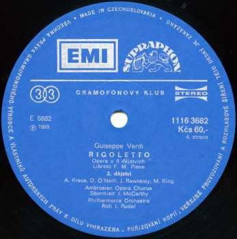 3LP/Dobozkészlet Giuseppe Verdi: Rigoletto (3xLP + BOX + BOOKLET)