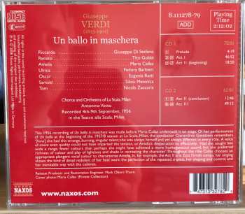 2CD Maria Callas: Un Ballo In Maschera