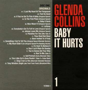 3CD/Dobozkészlet Glenda Collins: Baby It Hurts (The Holloway Road Sessions 1963-1966 Singles, Sessions, Outtakes, Demos And More)