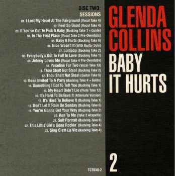 3CD/Dobozkészlet Glenda Collins: Baby It Hurts (The Holloway Road Sessions 1963-1966 Singles, Sessions, Outtakes, Demos And More)