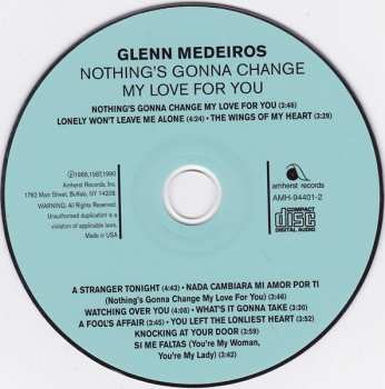 CD Glenn Medeiros: Nothing's Gonna Change My Love For You