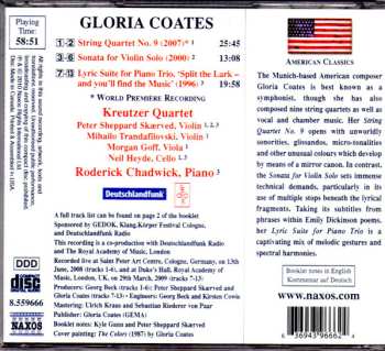 3CD/Dobozkészlet Gloria Coates: String Quartets 1-9