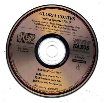 3CD/Dobozkészlet Gloria Coates: String Quartets 1-9