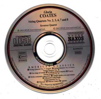 3CD/Dobozkészlet Gloria Coates: String Quartets 1-9
