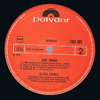 LP Gloria Gaynor: Love Tracks
