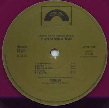 LP Goblin: Contamination (Colonna Sonora Originale Del Film) CLR | LTD