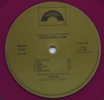 LP Goblin: Contamination (Colonna Sonora Originale Del Film) CLR | LTD