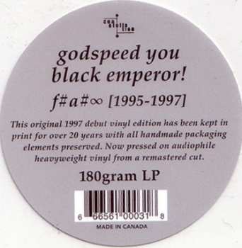 LP Godspeed You! Black Emperor: F♯ A♯ ∞