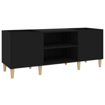 Audiotechnika Goka Skříňka s přihrádkami na LP desky a audiotechniku - dřevěné nohy Černá (831926)
