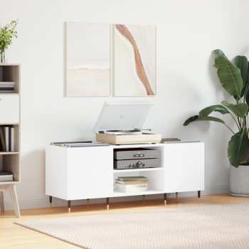 Audiotechnika Goka Skříňka s přihrádkami na LP desky a audiotechniku - pozlacené nohy Bílá (831668)