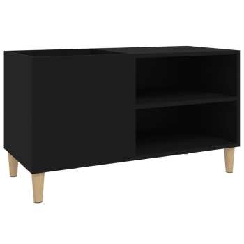 Audiotechnika Goka Skříňka s přihrádkou na LP desky a audiotechniku - dřevěné nohy Černá (831942)