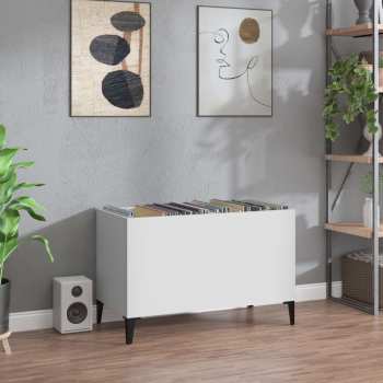 Audiotechnika Goka Úložná Skřínka na LP desky - kovové nohy Bílá (831965)