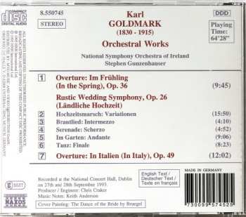 CD Karl Goldmark: Rustic Wedding Symphony / In The Spring / In Italy