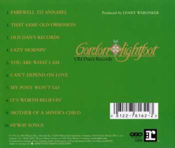 CD Gordon Lightfoot: Old Dan's Records