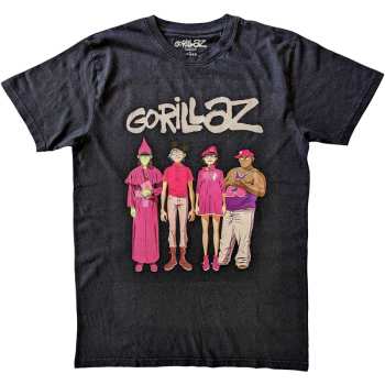 Merch Gorillaz: Gorillaz Unisex T-shirt: Cracker Island Standing Group (black) (small) S