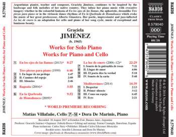 CD Graciela Jiménez: Works For Solo Piano • Works For Piano And Cello