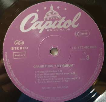 2LP Grand Funk Railroad: Live Album