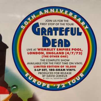 5LP/Dobozkészlet The Grateful Dead: Wembley Empire Pool, London, England 4/7/72 LTD