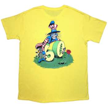 Merch Grateful Dead: Grateful Dead Unisex T-shirt: Rose Pose Yellow (back Print) (medium) M