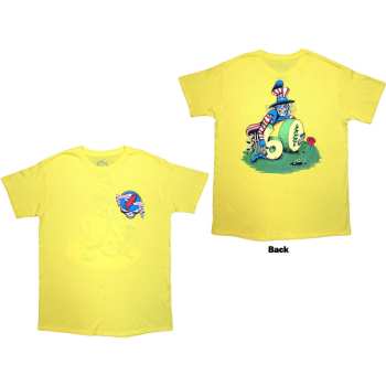 Merch Grateful Dead: Grateful Dead Unisex T-shirt: Rose Pose Yellow (back Print) (medium) M