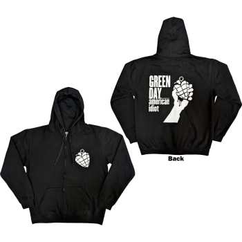 Merch Green Day: Green Day Unisex Zipped Hoodie: American Idiot The Musical (back Print) (small) S
