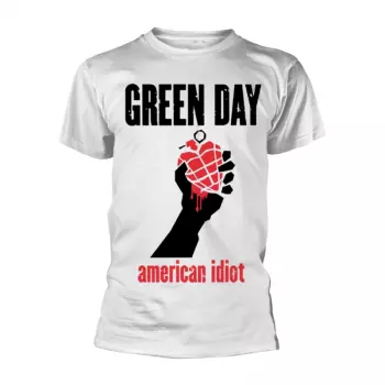 Album Green Day: Póló American Idiot Heart (white)