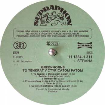 LP Greenhorns: To Tenkrát V Čtyřicátom Pátom