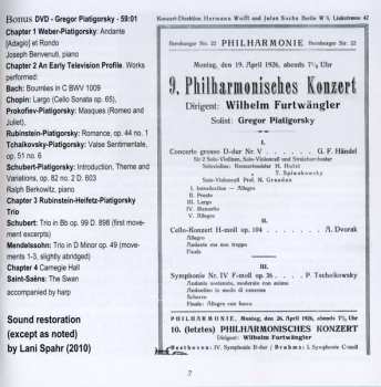 6CD/DVD/Dobozkészlet Gregor Piatigorsky: The Art Of  (Rare 78s Unissued Studio Recordings, Public Performances And Broadcasts)