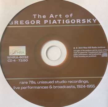 6CD/DVD/Dobozkészlet Gregor Piatigorsky: The Art Of  (Rare 78s Unissued Studio Recordings, Public Performances And Broadcasts)